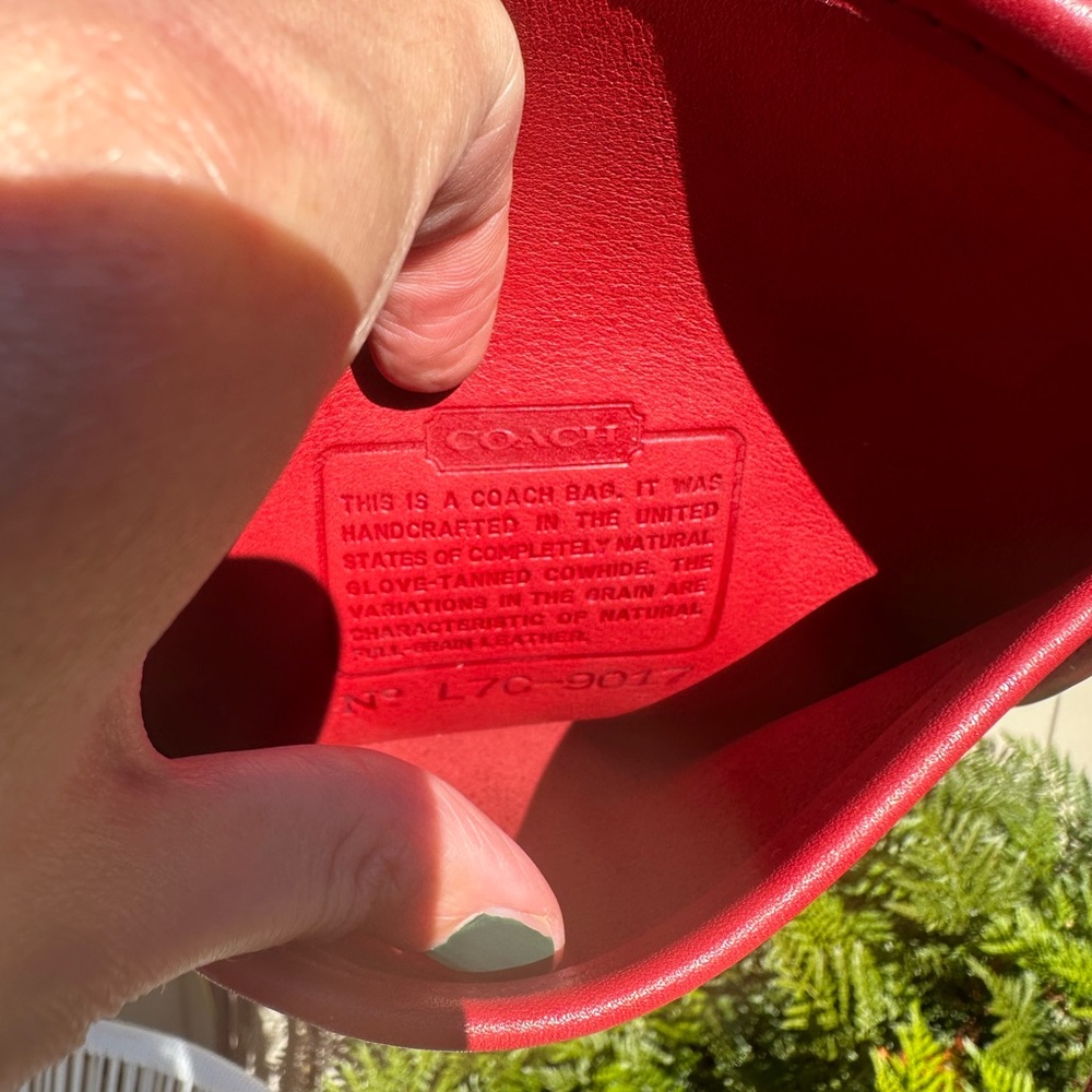 Vintage Coach Bag Abbie Red 9017 - Picture 7 of 9
